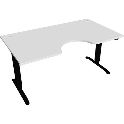 Hobis Office Pro psací stůl Motion MS ERGO 2 Šířka: 160 cm, Barva desky: bílá, Barva kovu: černá RAL 9005 Šířka 120-180 cm / 27 barevných variant