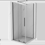 Mexen Velar плъзгаща се душ кабина 110 x 110 см, прозрачна, четка сив пистолет (871-110-110-01-66)
