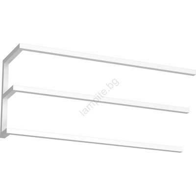 Luminex Стенна закачалка за кърпа 25х60 см бяла (lu9875)