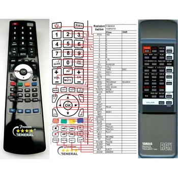 GENERAL YAMAHA VQ95010 - съвместимо дистанционно управление на марката General (VQ95010)
