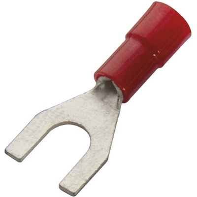 260708 Vidlička lisovací Cu s nylon-izolací 0,5 - 1 mm2, M 6 červená, Haupa