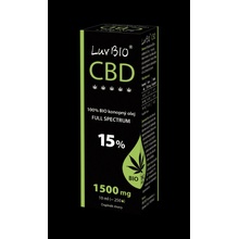 Luvbio CBD 15 % BIO konopný olej 10 ml