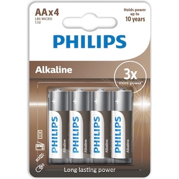 Image 1 of Philips Alkaline AA 4-PACK (LR6A4B)