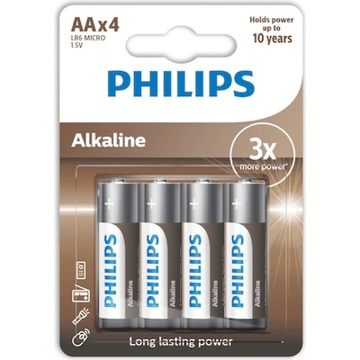 Philips Alkaline AA 4-PACK (LR6A4B)