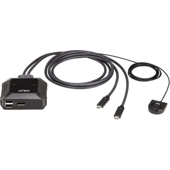 Image 1 of ATEN KVM превключвател, ATEN US3312, 2-портов, 4K, DisplayPort, USB-C (US3312-AT)