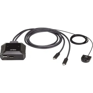ATEN KVM превключвател, ATEN US3312, 2-портов, 4K, DisplayPort, USB-C (US3312-AT) - xtreme