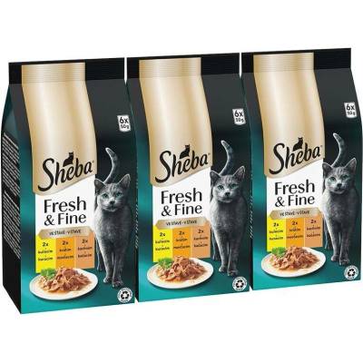 Sheba Fresh & Fine kuřecí a krůtí 18 x 50 g
