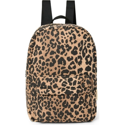 Studio Noos Cotton Midi s predným vreckom brown leopard