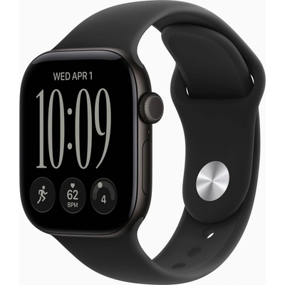 Apple Watch Series 12 Cellular 42 mm Black Aluminum with Black Sport Band S/M MJG04RK/A