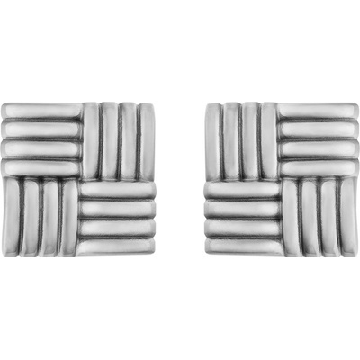 Franco Bene Čtvercové náušnice stříbrné 1582