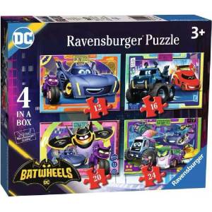 Ravensburger Детски пъзел Ravensburger 4 в 1 - Батмобили (12001055) - ozone