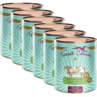 Terra Canis Grain-free ﻿Beef with courgette pumpkin & oregano 6 x 800 g