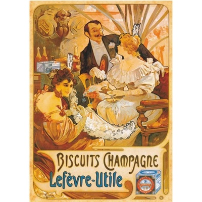 D-Toys Mucha: Biscuits Champagne Lefévre 1000 dílků