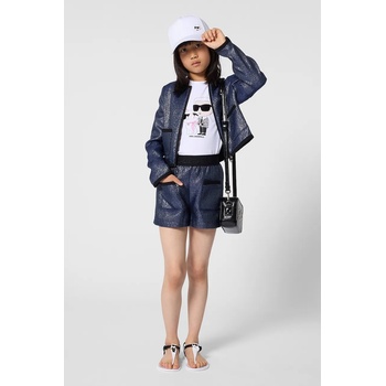 Karl Lagerfeld Детска памучна шапка с козирка Karl Lagerfeld (Z31196.58)