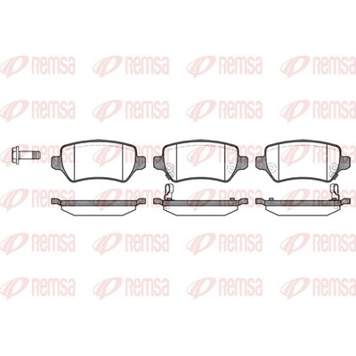 REMSA Sada brzdových platničiek kotúčovej brzdy 095702