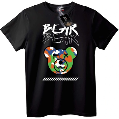 NOONEBRAND Тениска Графити Камо Мечок - 2XL, White
