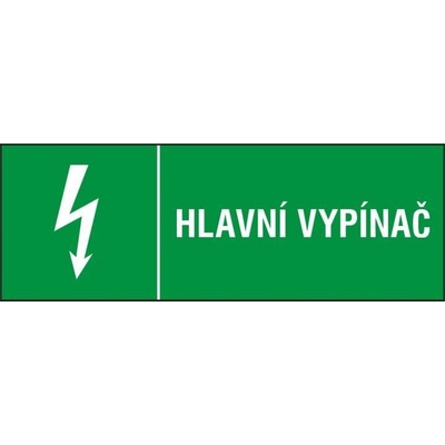 Samolepka Hlavní vypínač 74x210mm 6131d