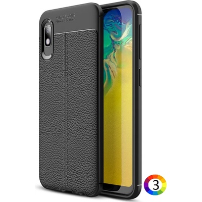 Samsung Galaxy A10e Удароустойчив Litchi Skin Калъф и Протектор