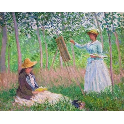 Figured ART Vyšívání křížkové sada Monet V lese u Giverny