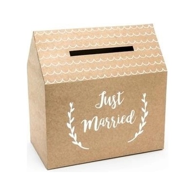 Papírová truhlice na přání Kraft Just Married – Zboží Dáma