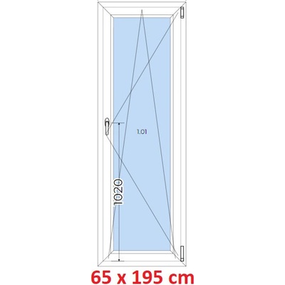 Soft Plastové okno 65x195 cm, otevíravé a sklopné, Antracit struktura/Antracit struktura
