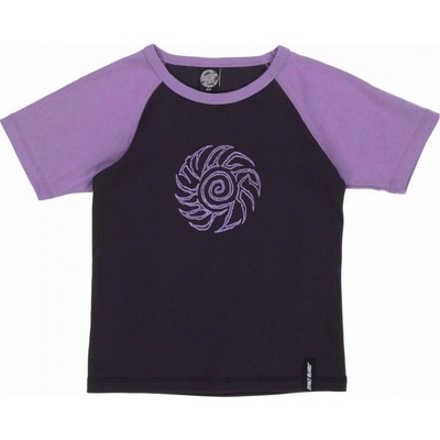 SANTA CRUZ tričko Helix Raglan T-Shirt Black Wash/Purple Haze BLACK WASH PURPLE HA