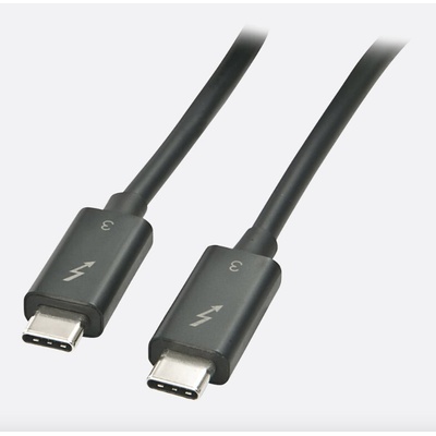Lindy 41557 Thunderbolt™ kábel Thunderbolt™ 3 USB-C ™ zástrčka, USB-C ™ zástrčka, 2m, černý
