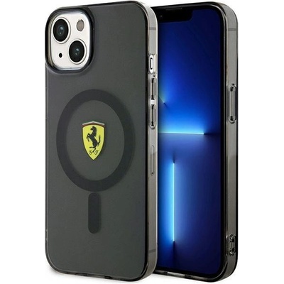Ferrari Кейс Ferrari FEHMP14SURKK за iPhone 14 6.1", черен / черен, твърд, Translucent Magsafe (FER000565-0)