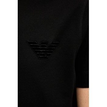 Giorgio Armani Памучна тениска Emporio Armani в черно с изчистен дизайн EM002832 AF12955 (EM002832.AF12955)