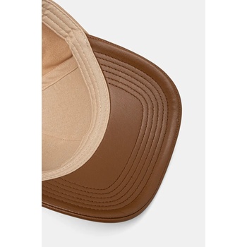 Mackage Памучна шапка с козирка mackage в бежово с изчистен дизайн anderson. nv (anderson.nv)