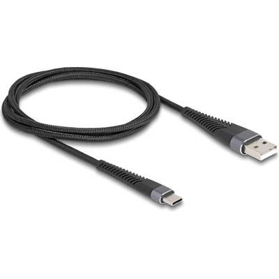 Delock USB 2.0 кабел USB Type-A мъжки към USB Type-C мъжки с удължена защита от огъване 1 м