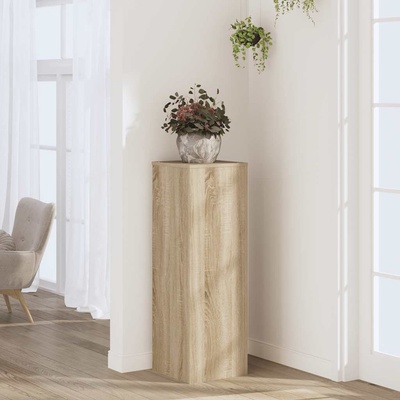vidaXL Поставка за растения, сонома дъб, 33x33x100 см, инженерно дърво (852953)