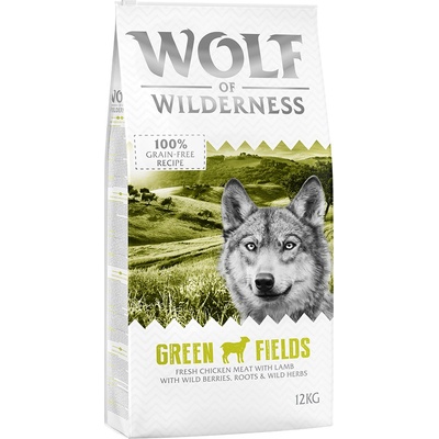 Wolf of Wilderness Adult Green Fields jahňacie 12 kg