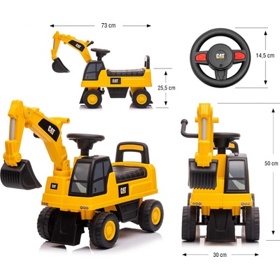 Milly Mally rýpadlo so zvukom CAT Excavator žlté