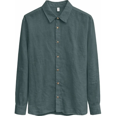 Mazine Мъжка риза с копчета Mazine Classic Linen Shirt - Bottle (033-3223-0111)