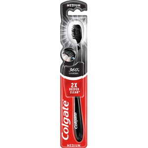 Colgate 360 Четка за зъби - Black Charcoal - Medium (259)