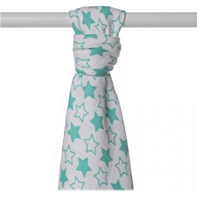 Kikko Bambusové osušky 90x100 cm Little Stars Turquoise