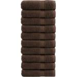 vidaXL Премиум кърпи за баня SOLUND 10 бр кафяви 70x140 см 600 gsm (137238)