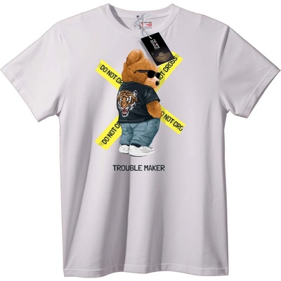 NOONEBRAND Тениска Палав Мечок с Тигър - 2XL, White