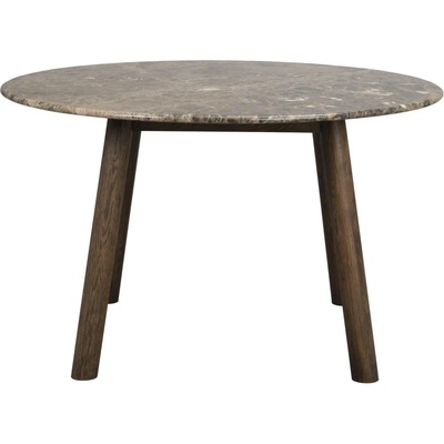Rowico Home Kulatý jídelní stůl s deskou z mramoru TARANSAY Brown 125 x 125 cm hnědá 120863