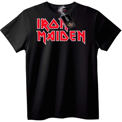 NOONEBRAND Тениска Iron Maiden Лого на Бандата - M, White