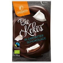 Landgarten Bio kokos v hořké čokoládě 50 g