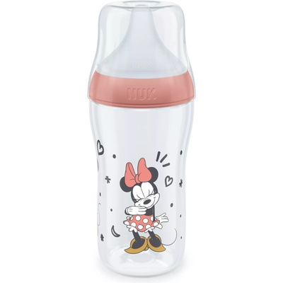 Nuk Шише Nuk Perfect Match - Temperature control, PP, 260 ml, размер М, Mickey червено (10216306)
