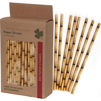 Image 1 of Horecano BARWARE-Сламки хартиени в хартиена кутия 200 бр. ЖЪЛТИ Ø0.6х19.6cm (HC-93976) 194626 (0193976)