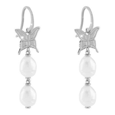 Rebecca Сребърни дамски обеци с перли Rebecca SBUOAA02 (SBUOAA02)