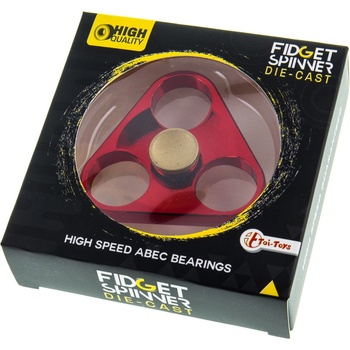 Fidget spinner kovový červený