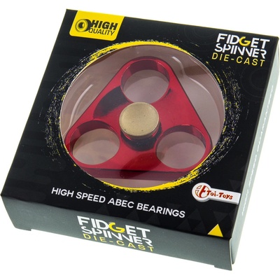 Fidget spinner kovový červený