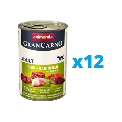 Animonda Gran Carno Adult hovězí a králík s bylinkami 12 x 800 g