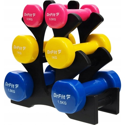 DrFit Súprava 6 činiek stojan fitness cardio 6 kg