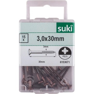 Suki ВИНТ ЗА ДЪРВО 3x30 ММ suki 15 БРОЯ (4004575923012)